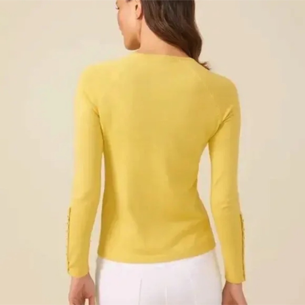 J McLaughlin Jamey Yellow Women's Large Crew‎ Neck Long Sleeve Top - Picture 2 of 7